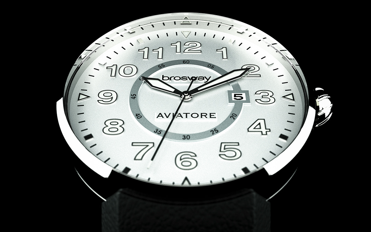 oblò aviatore watch brosway Watches Style elegance sport cinema4d Maxwell 3D photorealistic Render