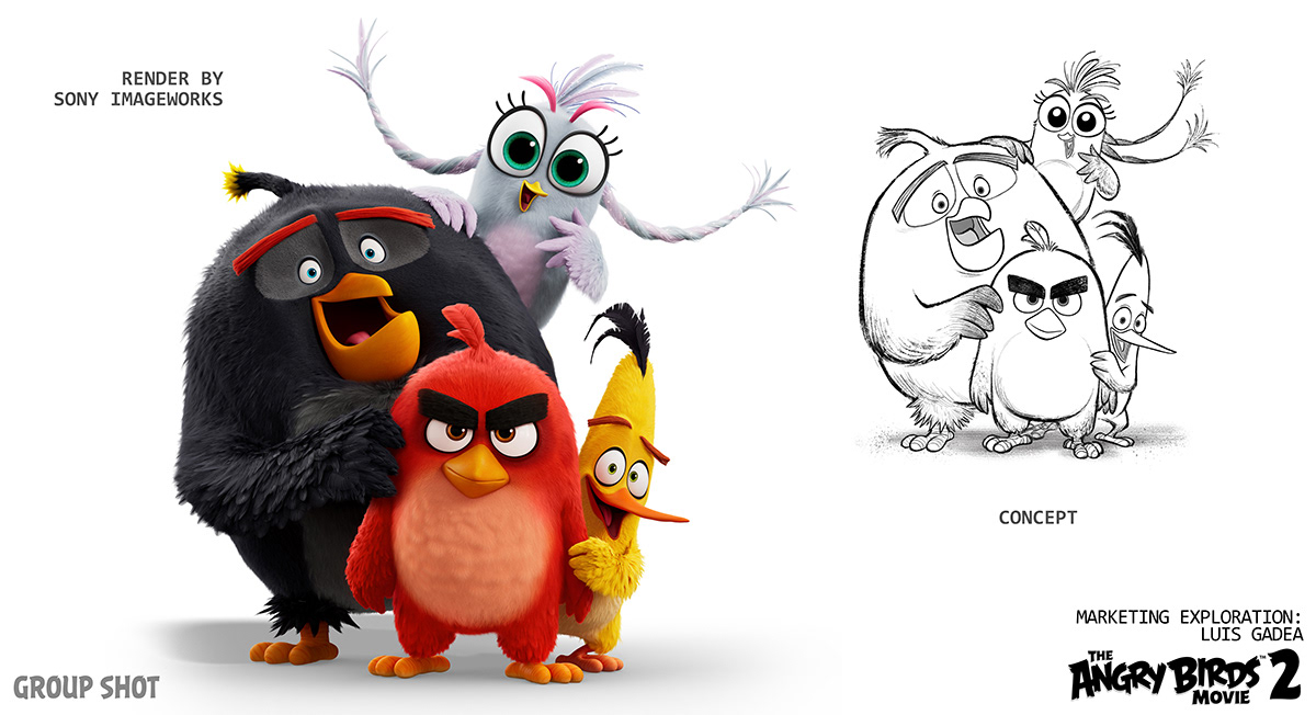 3D angry birds Angry Birds Movie animation  campaign Character design  Concept Work feature animation Luis Gadea marketing  