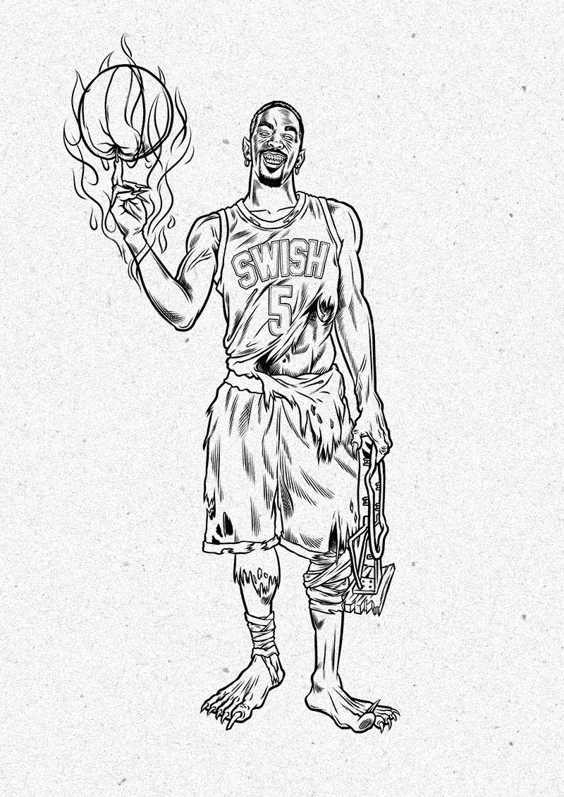 JR Smith JR swish cavs Posterizes NBA basketball monstars Space Jam beast