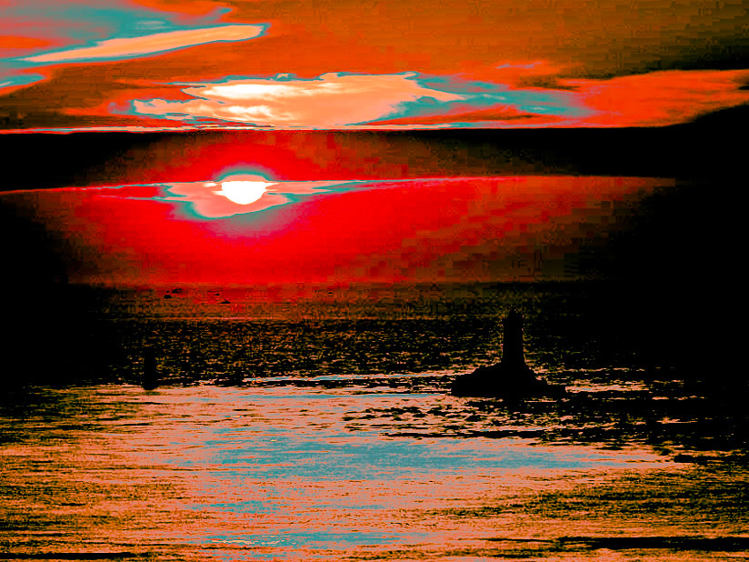bretagne pointe du raz sunset coucher de soleil phare lighthouse La Vieille pose longue