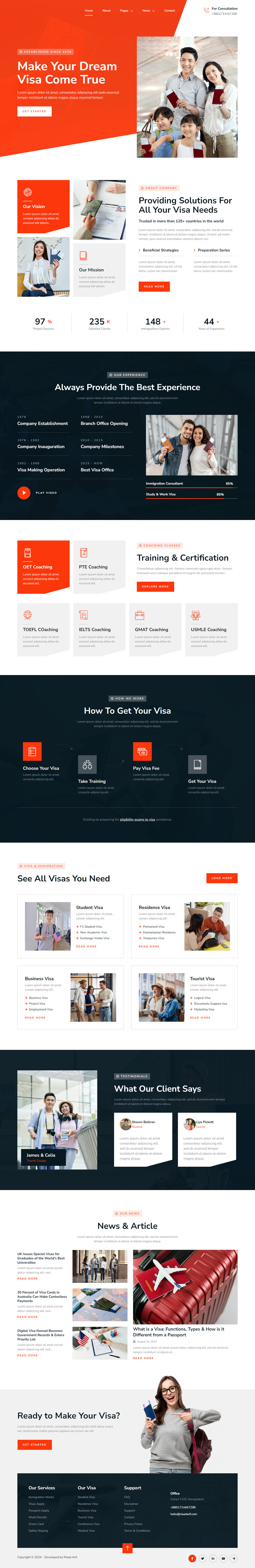  Immigration & Visa Consulting Website