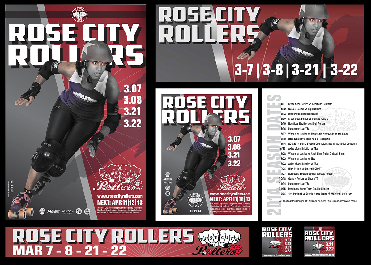 Rose City Rollers rcr march bouts Bout Roller Derby skate skater Portland Oregon pdx stumptown oaks park The Hangar steve price