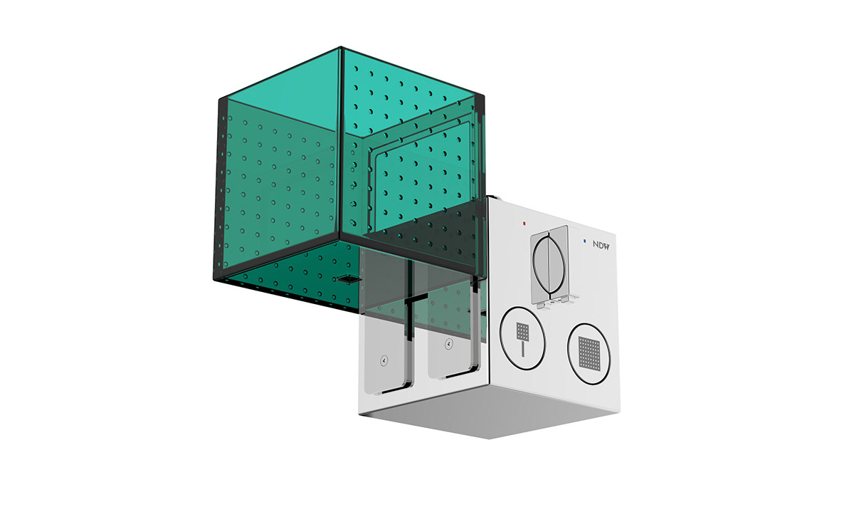 SHOWER bathroom modular cube Thermostatic hand shower italian design giacomo zucchi ndw jackzetadesign