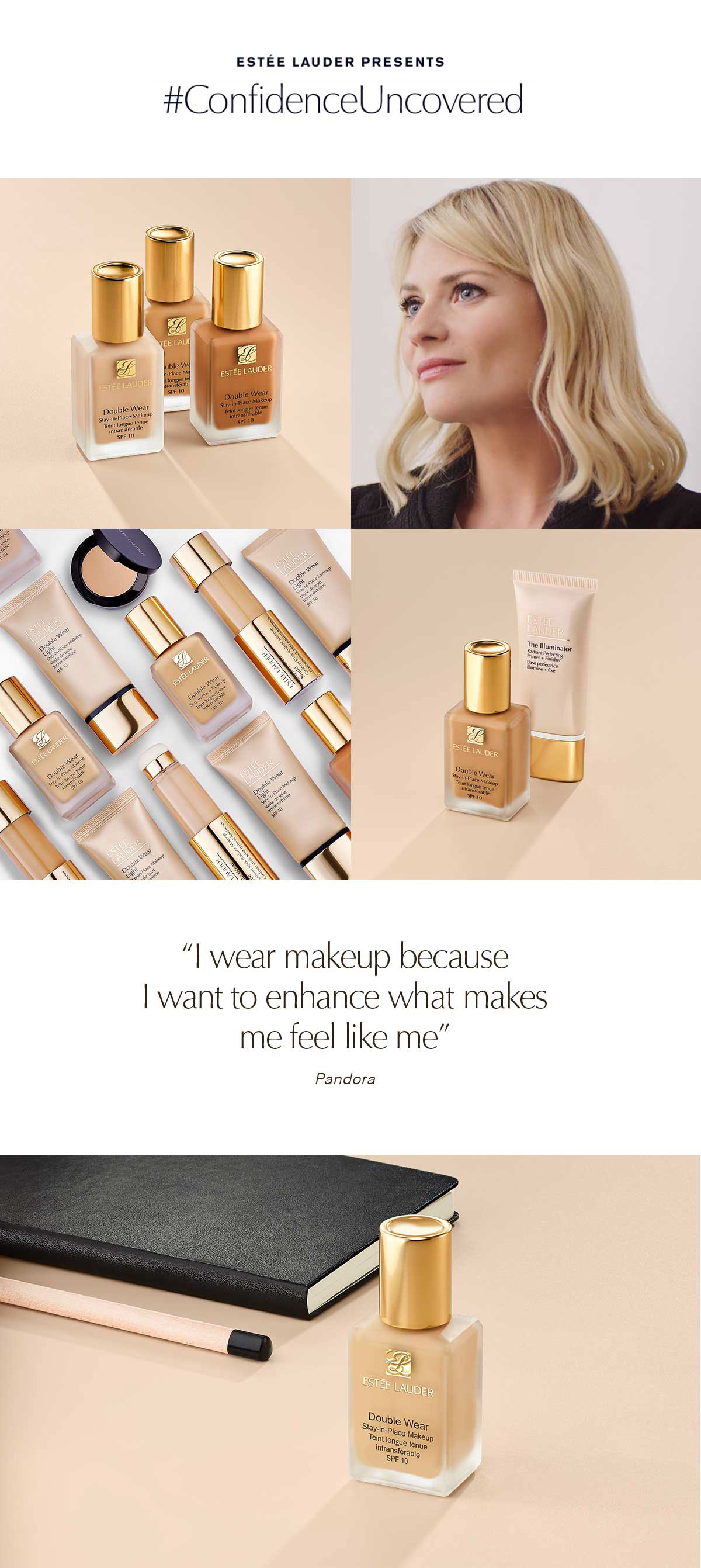 Double Wear foundation #confidenceuncovered Pandora Sykes Estee Lauder bloggers makeup influencers confidence female