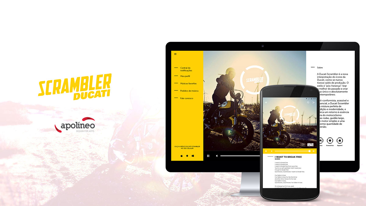 Ducati Radio musica android ios Web site