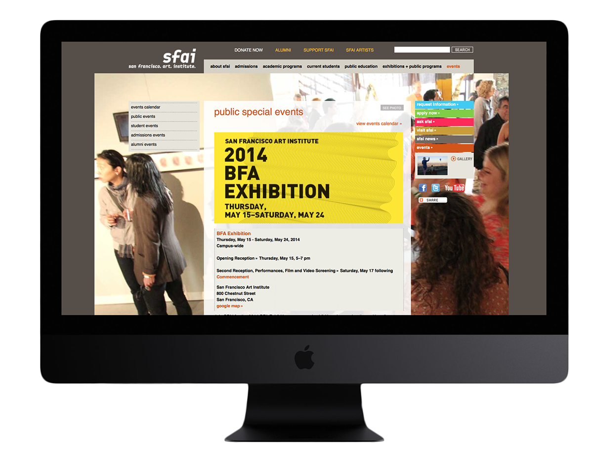 print branding  sfai graphic design  yellow gif poster Exhibition  line