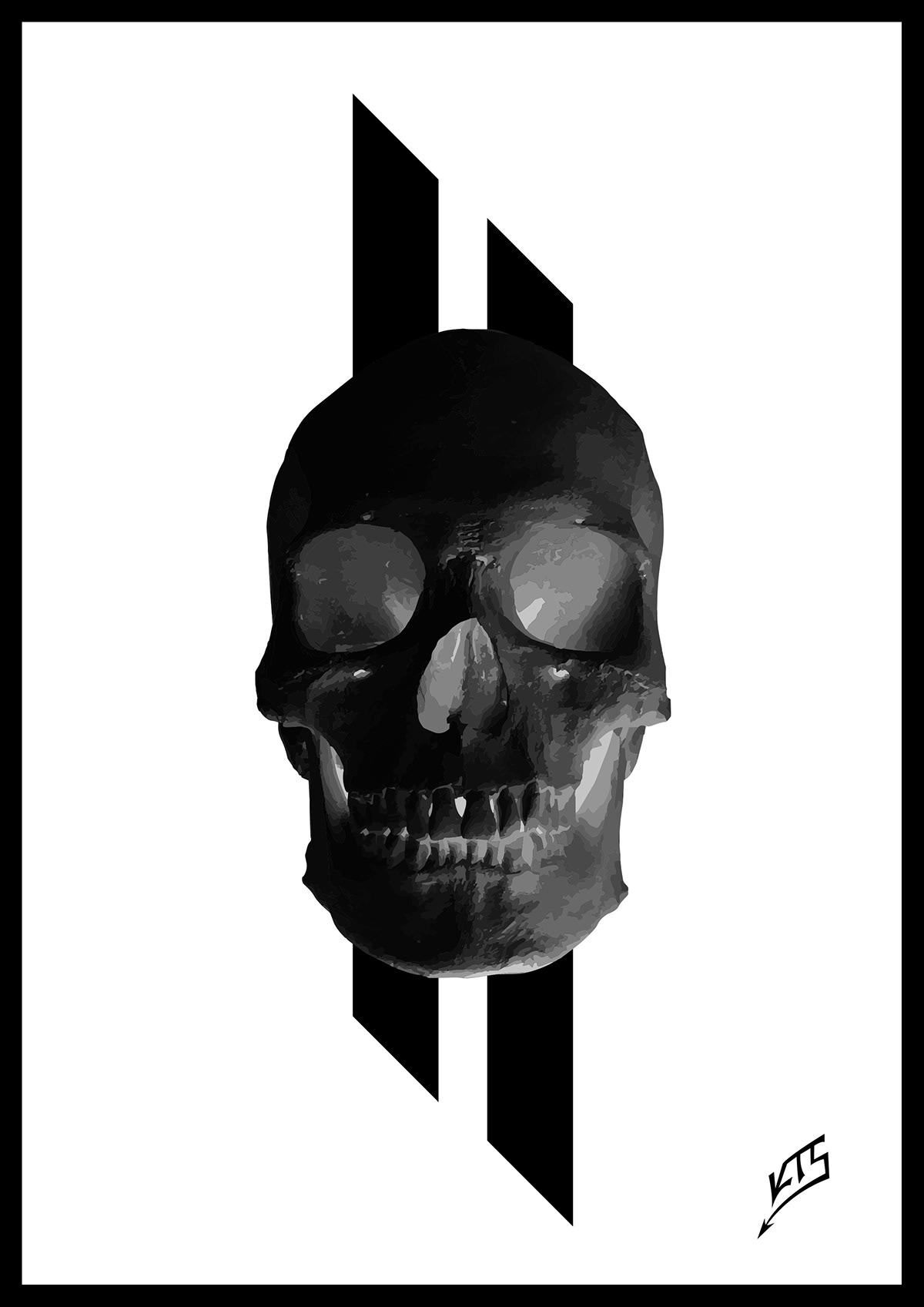 skulls skull minimal simple black and white death