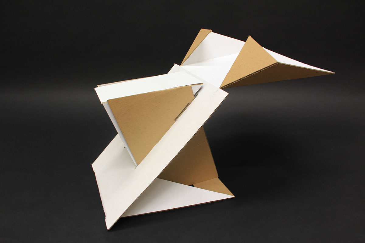 seat stool cardboard eco-design product