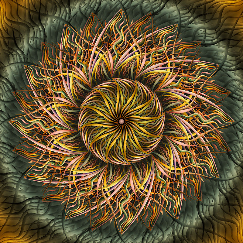 Mandala pinwheels illusion kinetic mystical enchanting artistic flair spiritual rhythmic harmonious
