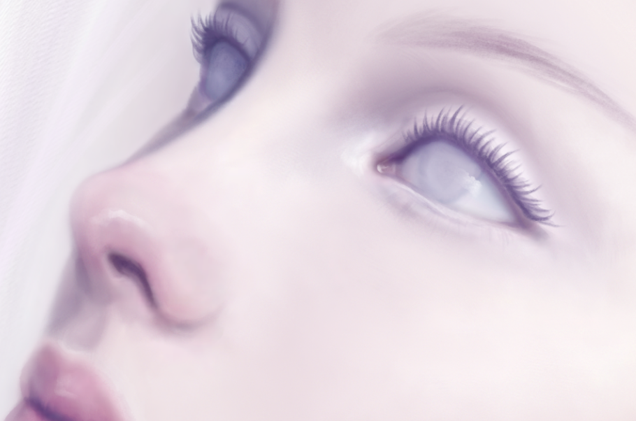 albino female skin digital detail milk White pastel girl soft feminine portrait