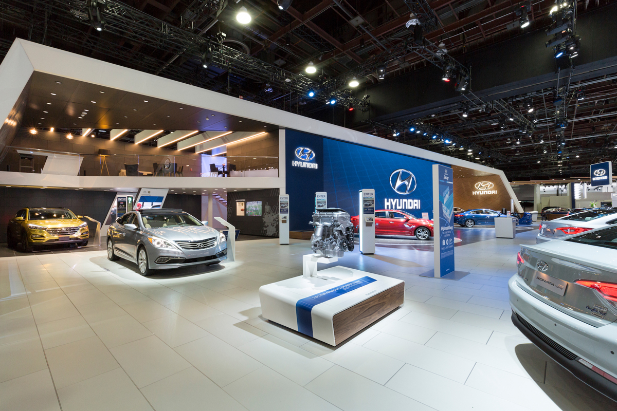 Hyundai car show autoshow auto show Cars EXHIBIT DESIGN experiential marketing marketing  