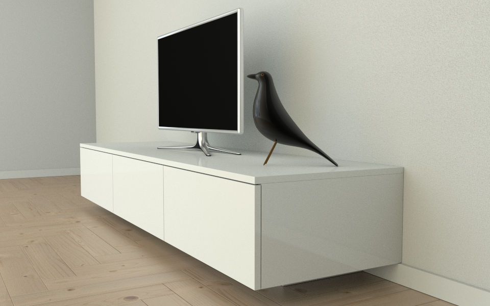 TV Cabinet madpoener blender 3d cycles RO 1090 Design meubelen floating blender furniture
