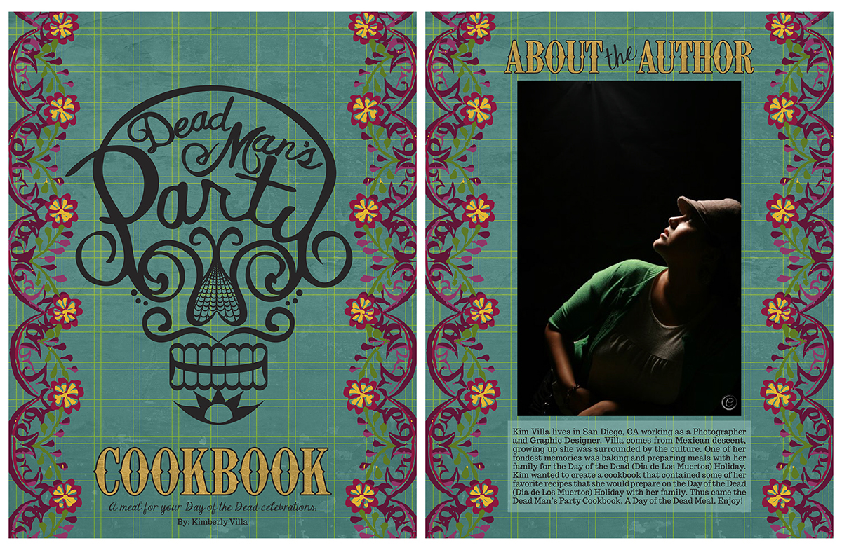 cookbook Custom color Theme DayoftheDead skull Mexican Patterns 3coursemeal