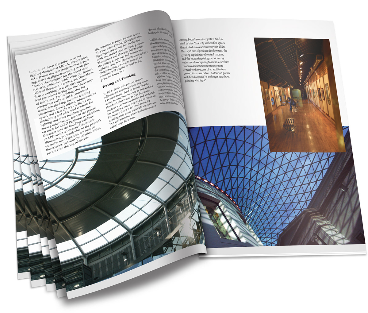 arkitekt magazine magazine spread article lighting challenges opportunities
