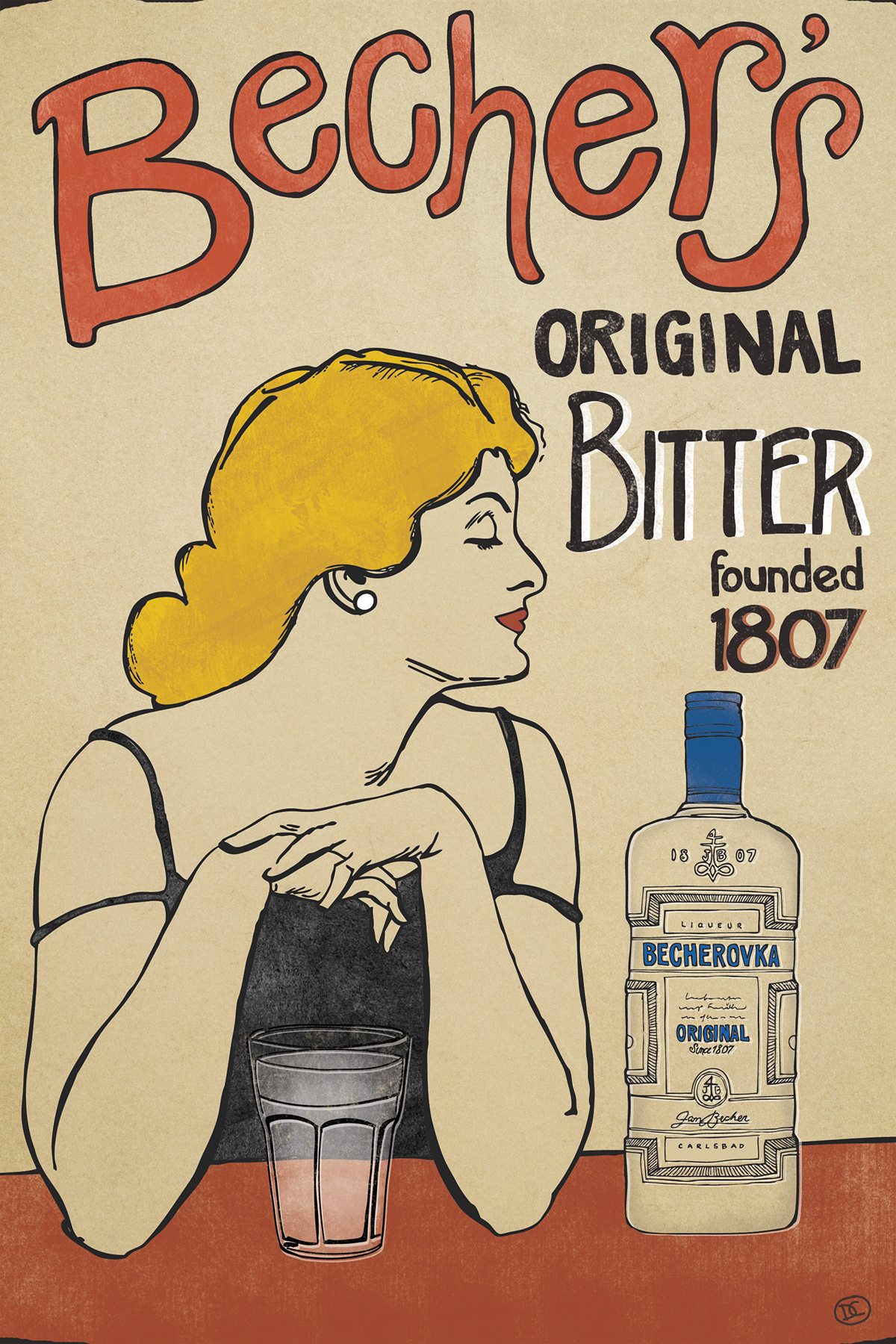 poster  old  vintage  design  typography hand-drawn type liquor Vodka