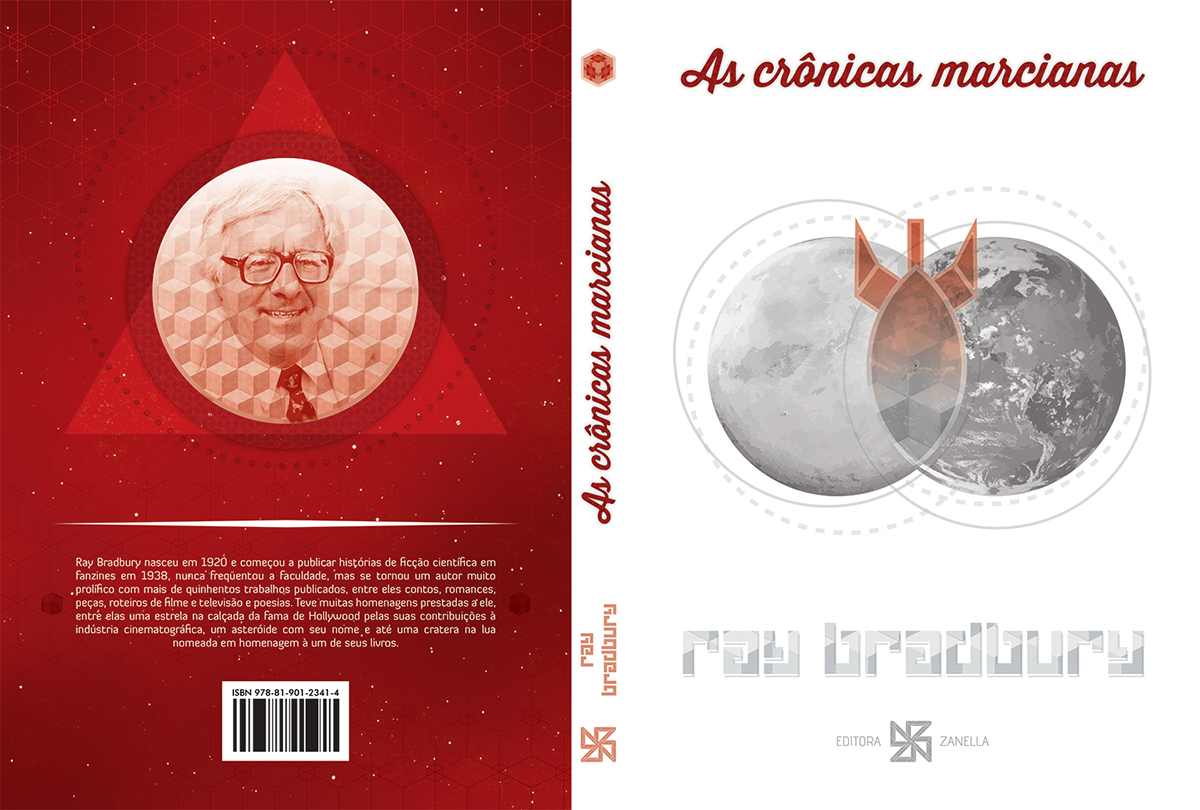 science-fiction editorial design  Bradbury herbert asimov Clarke heinlein sci-fi InDesign Space 