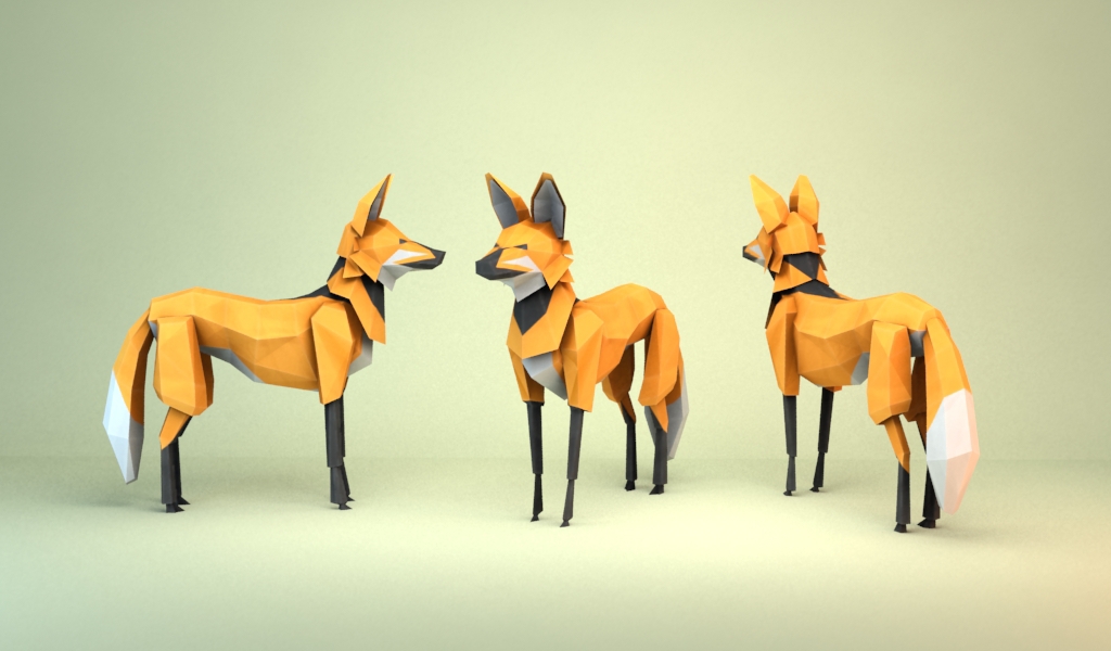 Low Poly 3D rigging concept