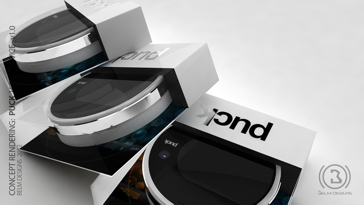 Audio  video social media product developement puck Belm Belm Designs creative agency concept art 3D Renderings app