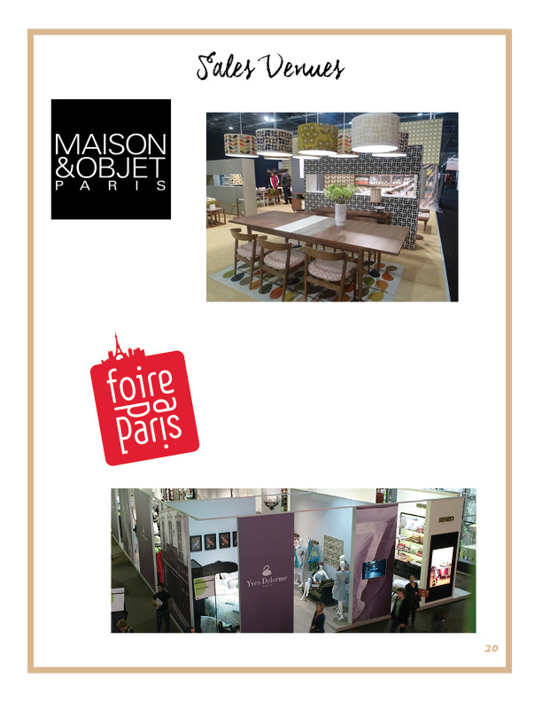 fashion marketing product development fine art home goods table linens