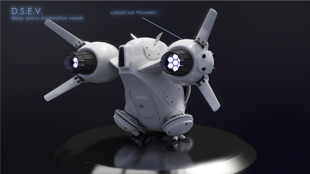 spaceship concept CG Maya sci-fi aftereffects mental ray