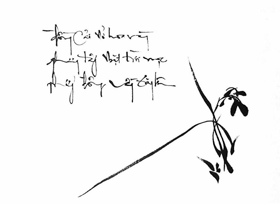 brush handwritten ILLUSTRATION  ink oriental ink poem Poetry  Sumi-e sumie zen