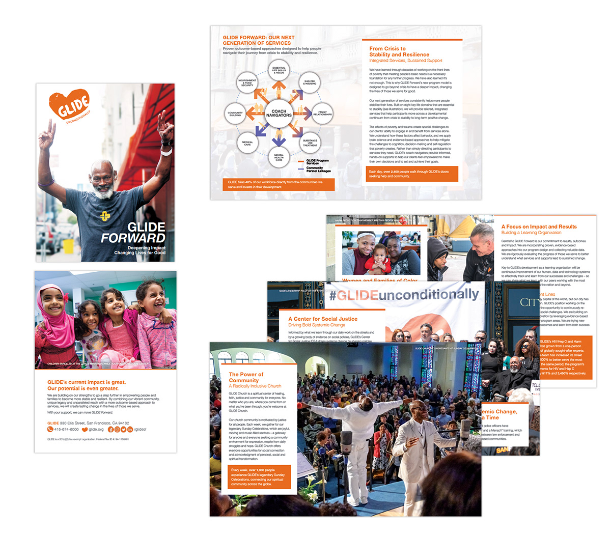 nonprofit print design  san francisco annual report report newsletter nonprofit design social services Adobe Portfolio