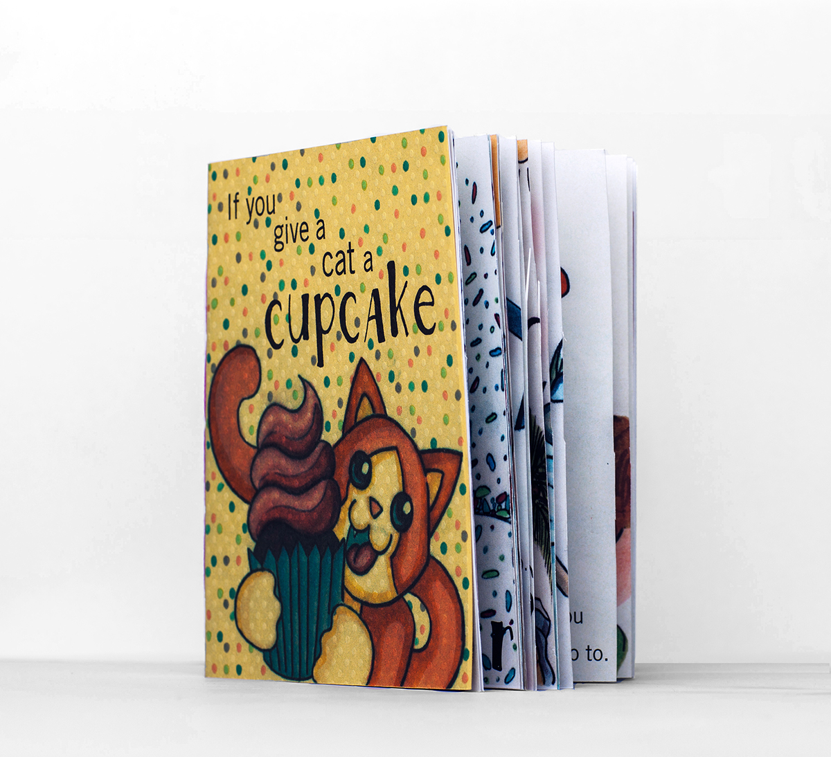 book book making illustrating original character chapbook Hand-Bound art design cats
