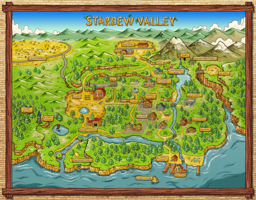 Stardew Valley Official Map on Behance