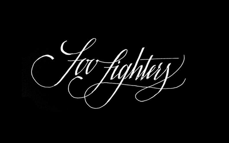 foo fighters uncial textura Fraktur Practice Blackletter chancery Script
