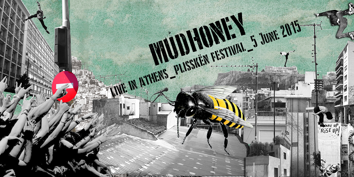 Mudhoney digitalcollage grunge event illustration festival concert Netherlands athens