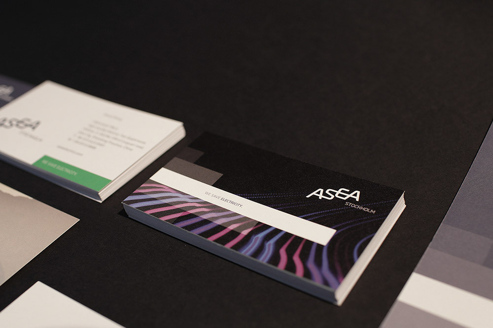 Asea electric Sweden brand identity stationary