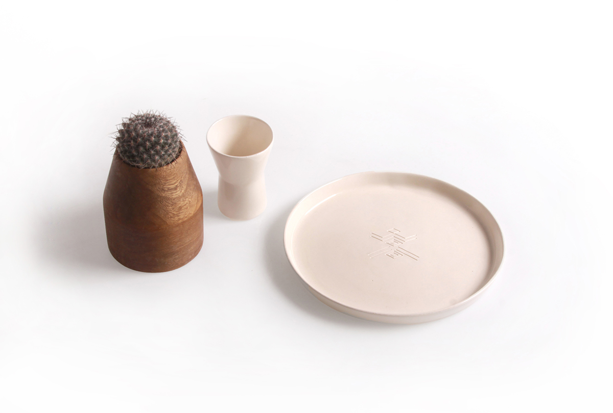 ceramic wood tableware dishware ceramica madera vajilla chiapas minimalist handmade porcelain cactus PLATOS vaso home