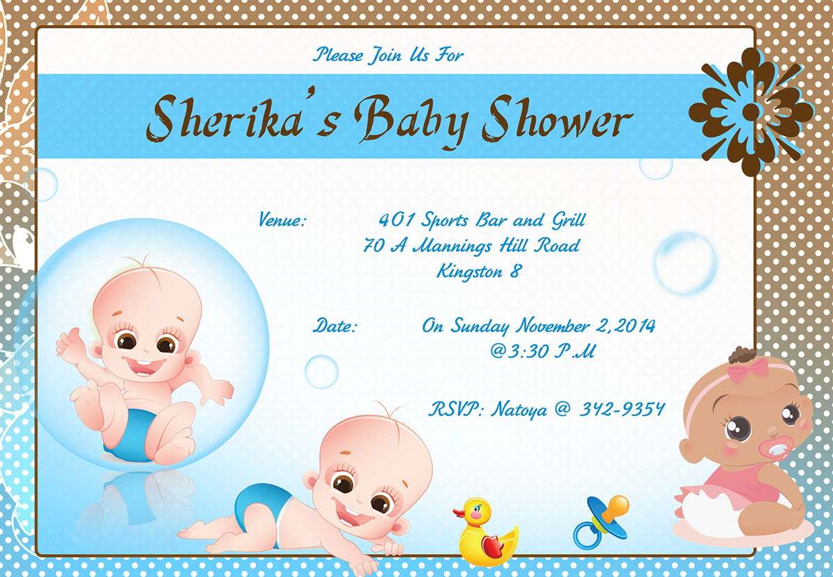 baby blue brown invitations mother photoshop pregnant shower showers Theme