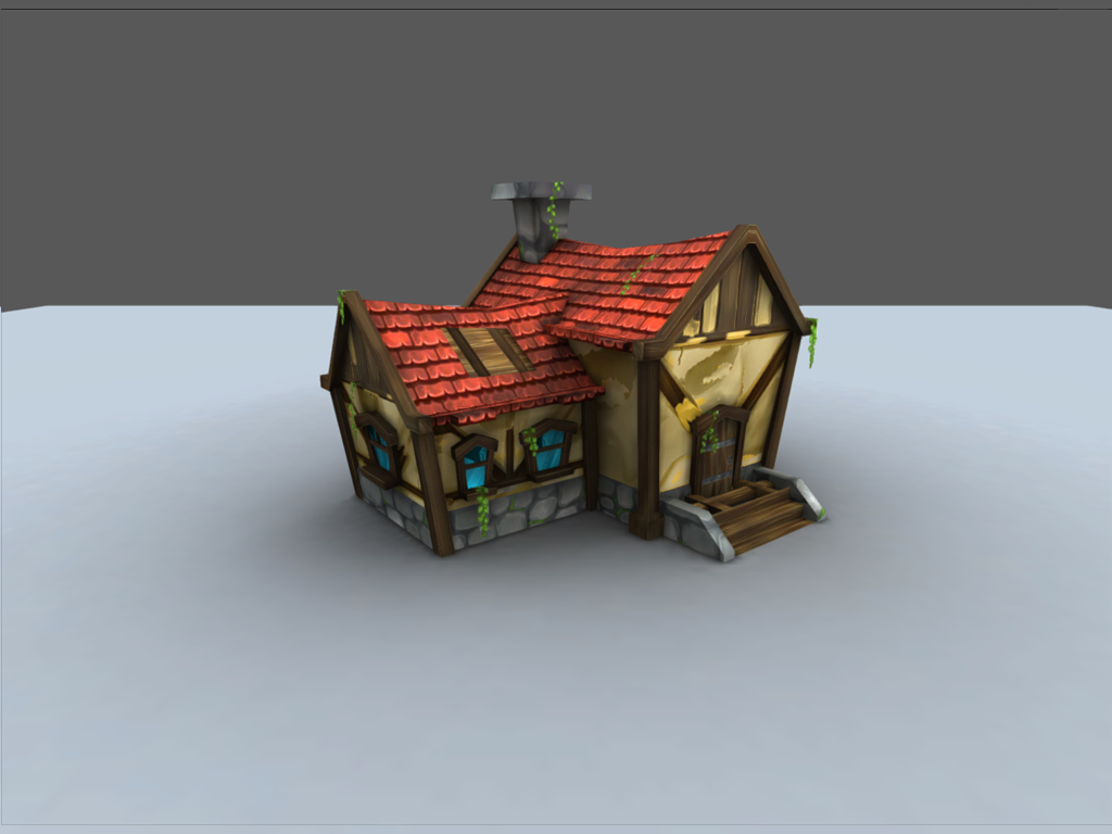 medieval village game game asset Level Design 3D model unity3D