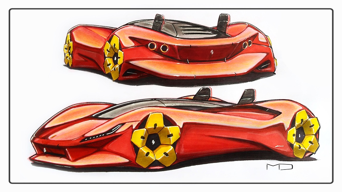 sketch design supercar