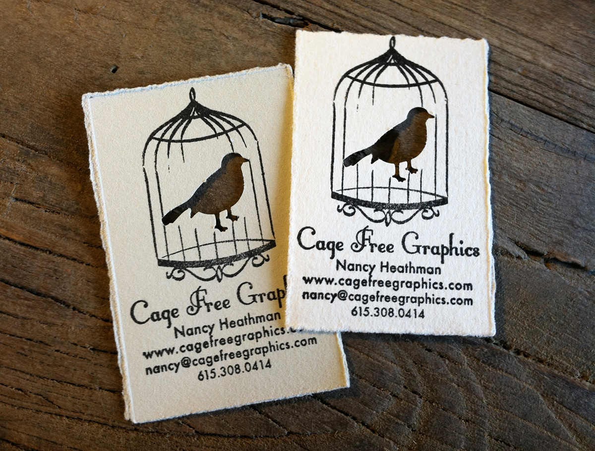 cage bird business card identity Freelance