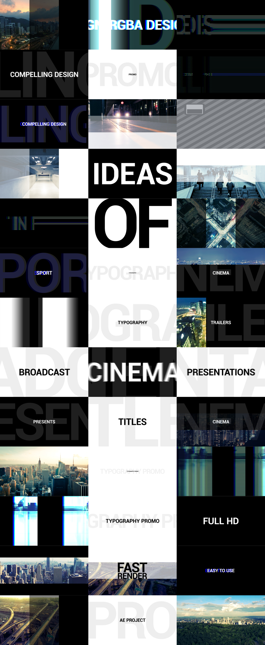 intro opener typographic typography   typo titles promo Glitch movie Film  