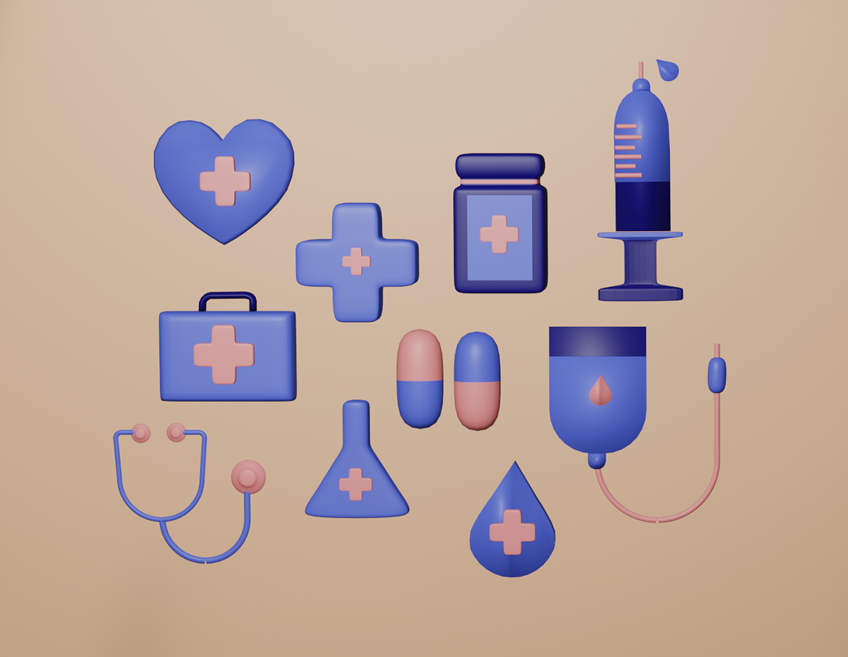 3d modeling blender download free icon design  icon pack medical