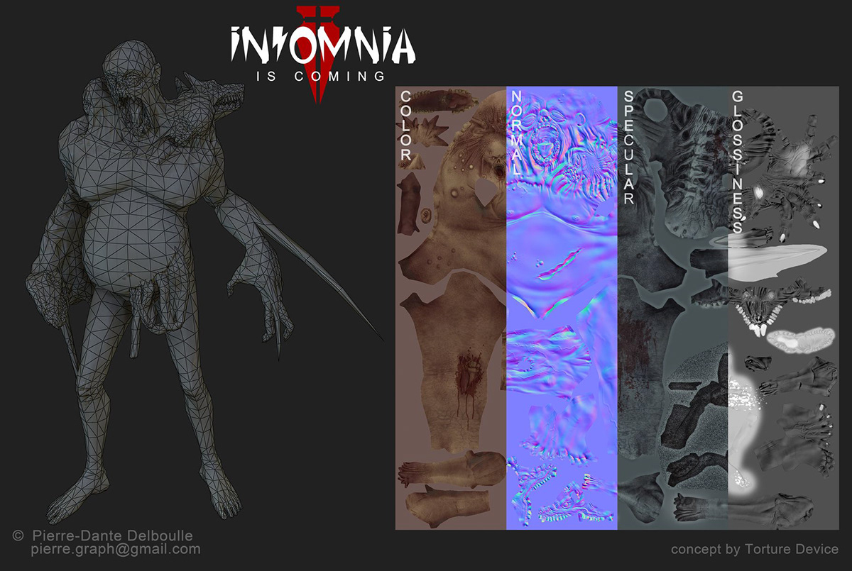 Insomnia monster creature 3D Zbrush