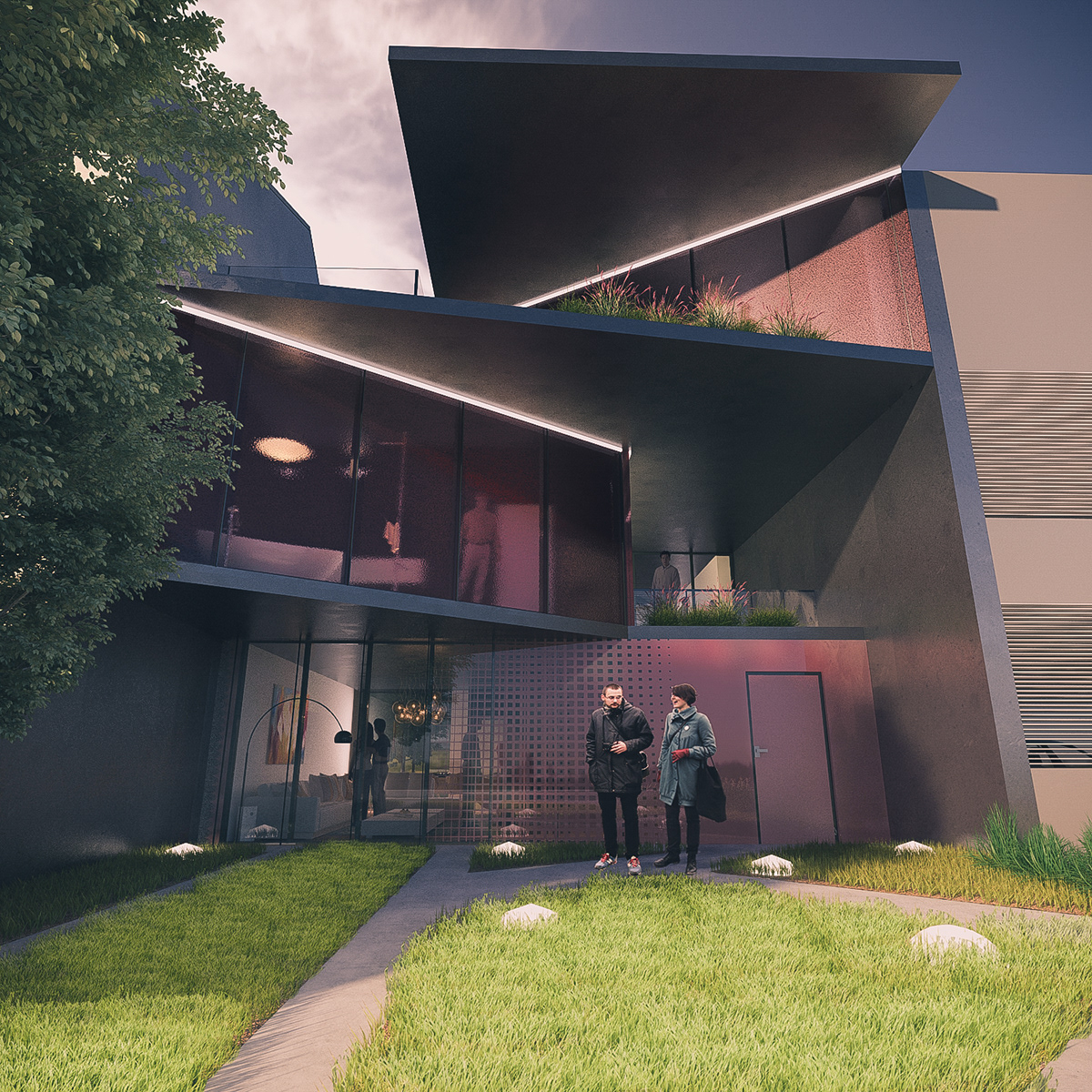 Single Family House bucharest Renders 3ds max creative Project vray
