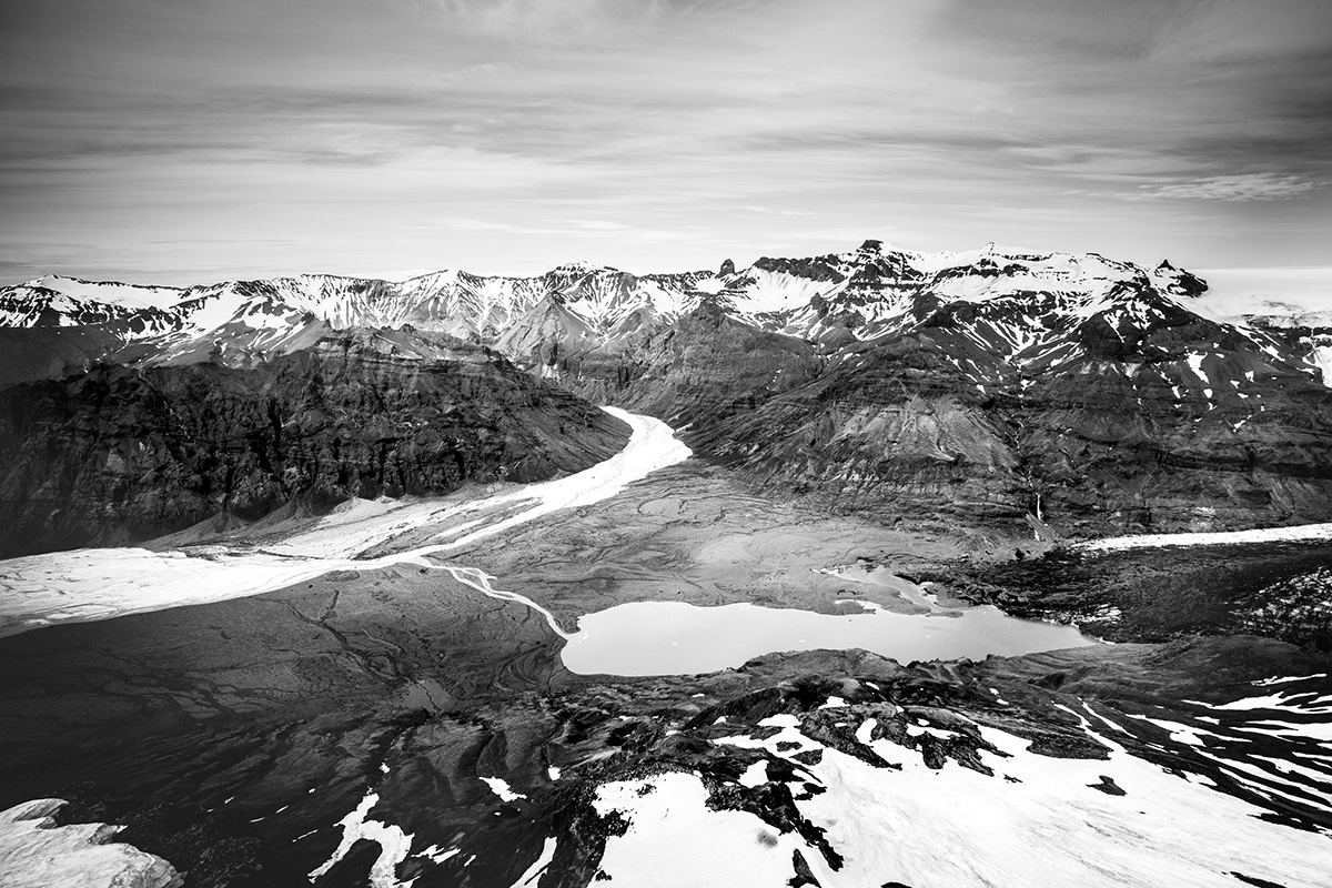 iceland glacier ice black and white b&w jokull Vatnajökull ice landscape raw landscape
