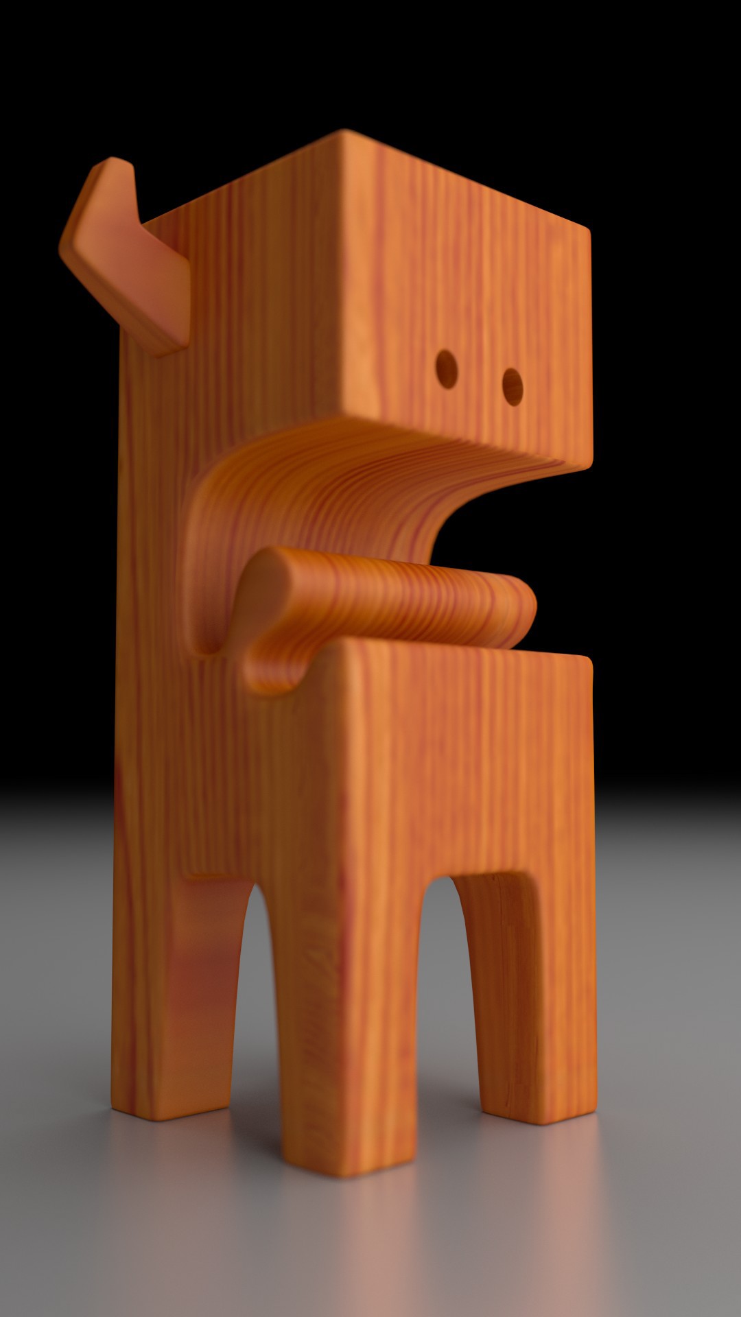 3D model wood toy blender