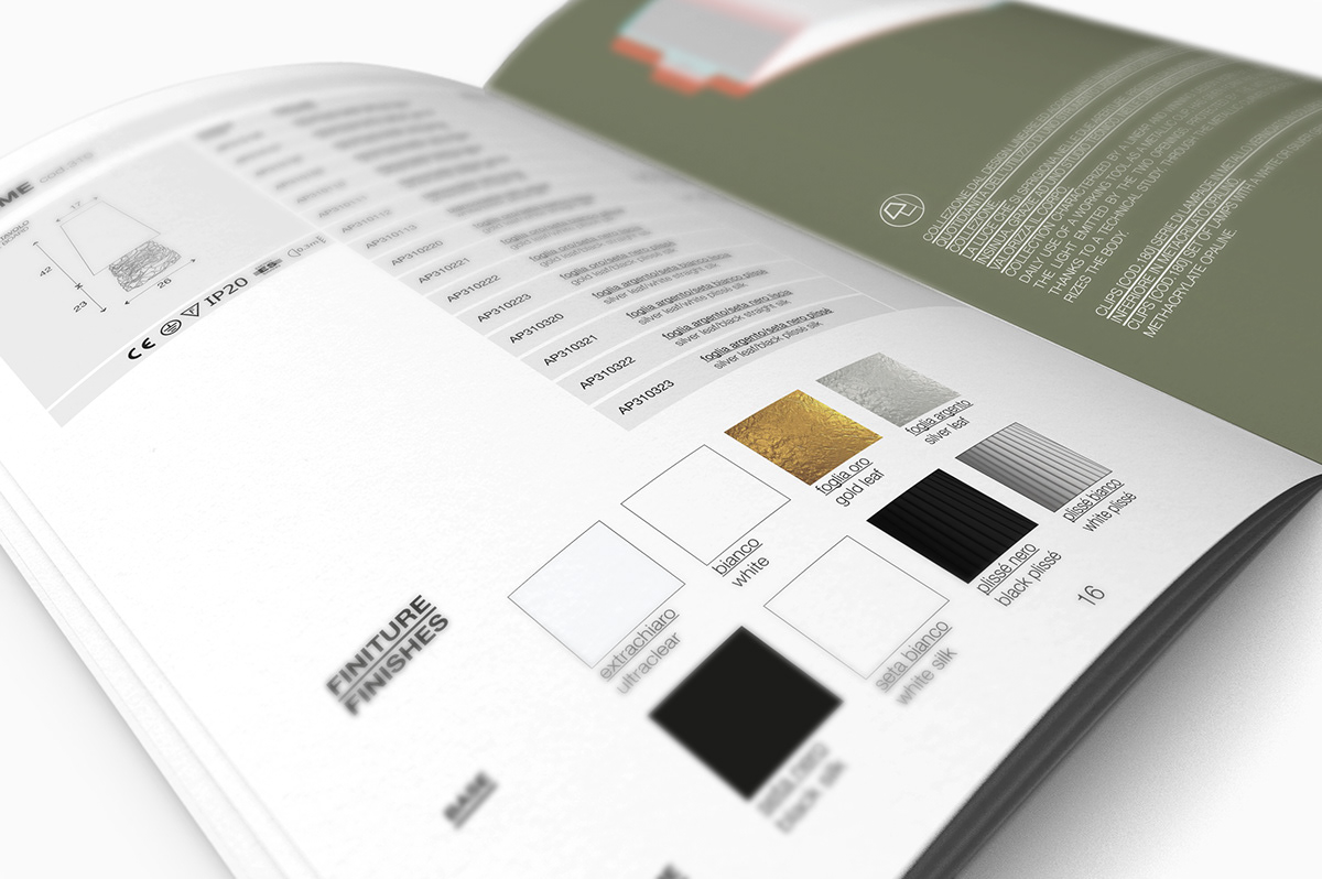 Catalogue  catalog catalogo enrico zanolla artificia artificia illuminazione Printing graphic grafica