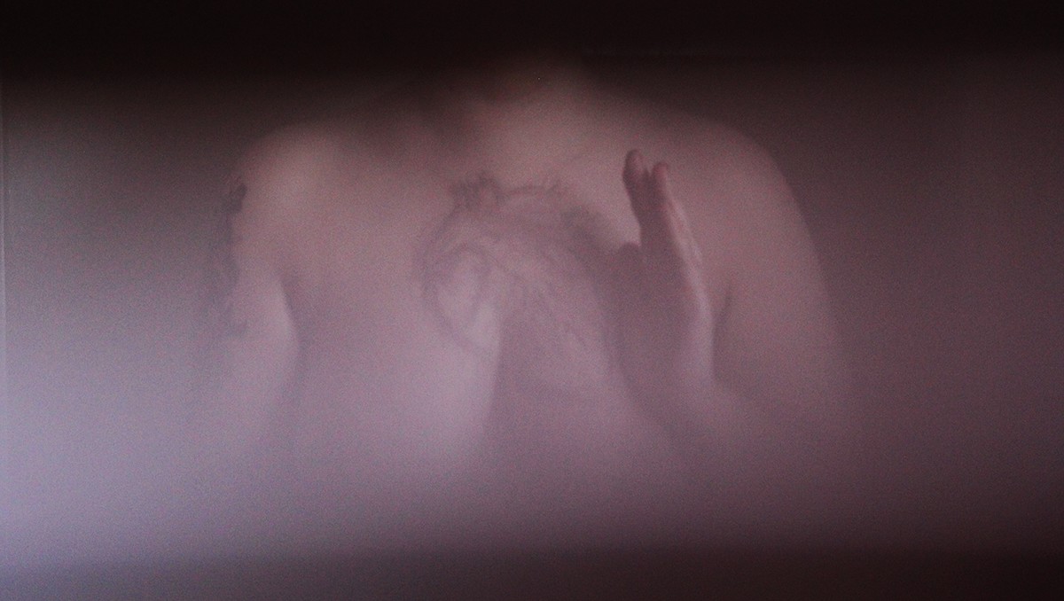 heart portrait semi-nude chest anatomic heart woman portrait Ursula Mestre emotive video