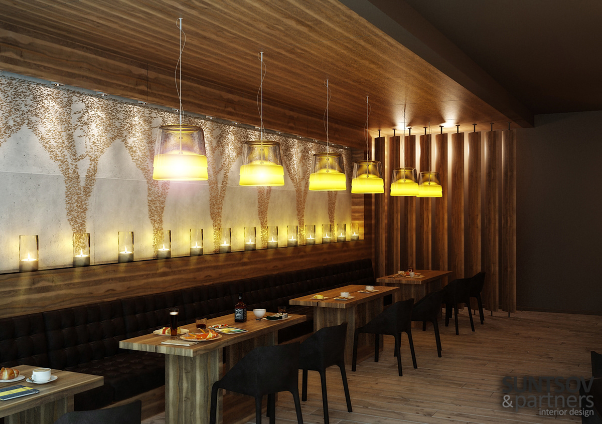 wood HORECA commercial design restaurant cafe design Interior concept ecostyle Modern Style