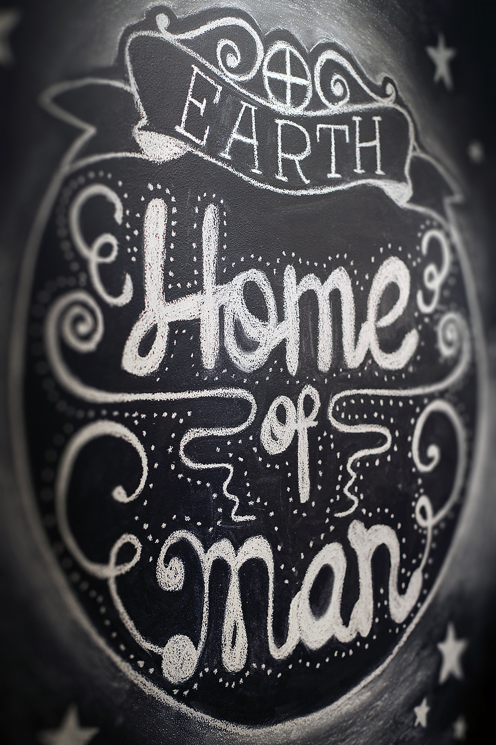 type chalk Hand Lettered HAND LETTERING Planets