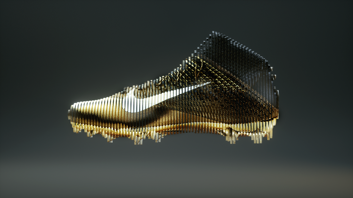 particles 3D vfx rendering compositing houdini cinema4d octane Nike shoe weave cloth FERRO fluids