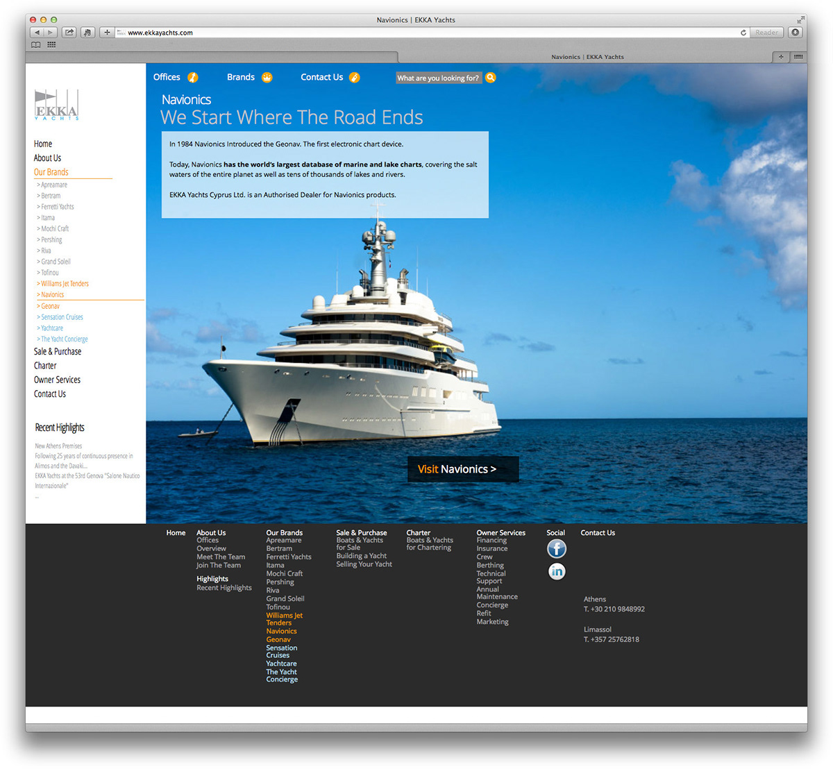 Internet design look and feel Yachting Yachts sea piraeus