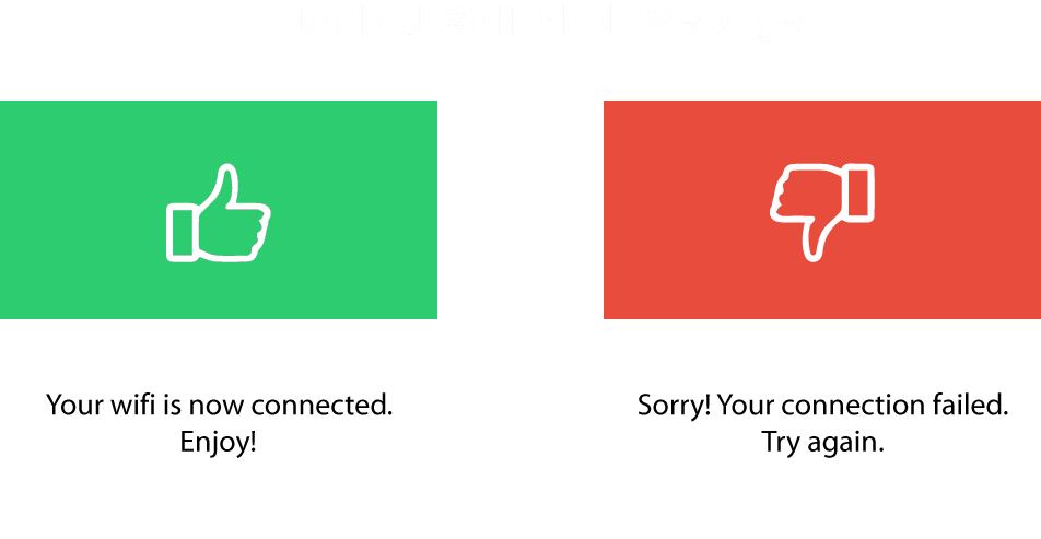 Daily UI Challenge Flash Message daily ui