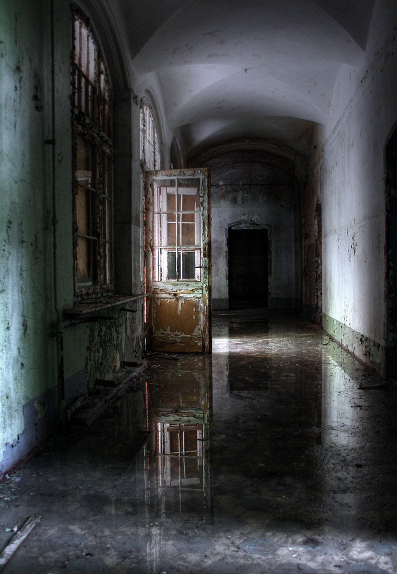 corridors  abandoned  urbex  Urban Exploration  empty  decay  derelict  forgotten places  asylums  Hospitals prison Castle